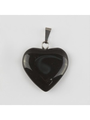 Sepetim Onix Kalpli Doğaltaş Kolye Ucu-Siyah