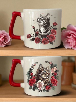 Sevimli Kedi Kahve Bardağı - Anneler Günü Hediyesi, Doğum Günü Hediyelikleri