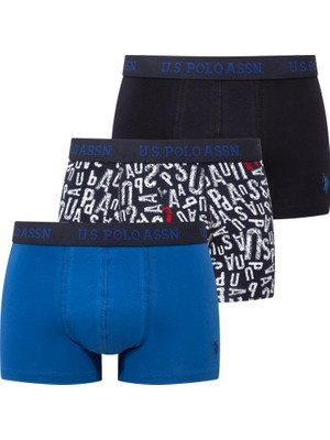 U.s. Polo Assn. Erkek Sax - Baskılı - Lacivert 3 Lü Boxer