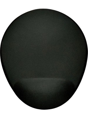 Kaymaz Buruşmaz Kırılmaz Bilek Destekli Mouse Pad - Siyah Oval Desensiz Mousepad