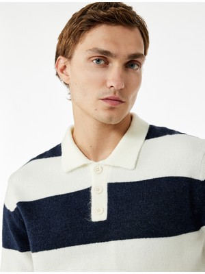 Regular Fit Uzun Kollu Polo Yaka Triko Kazak