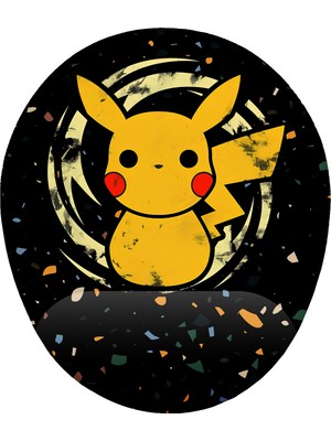 Hamiki Pikachu Bilek Destekli Mouse Pad Ergonomik Kaymaz Taban Mousepad Fare Altlığı