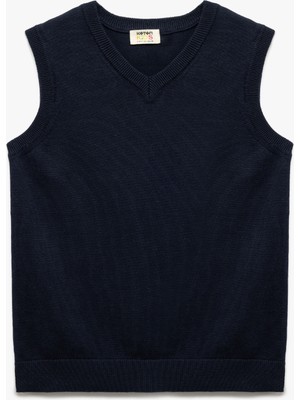 Kolsuz V Yaka Triko Okul Süveteri