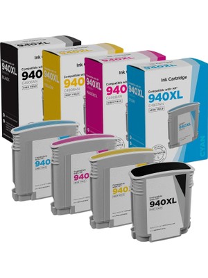 Hp 940-940XL Çipli 4 Renk Muadil Kartuş Setihp Officejet Pro 8500 Wireless 8500A,PRO 8500A PLUS,8500A Premium Uyumlu