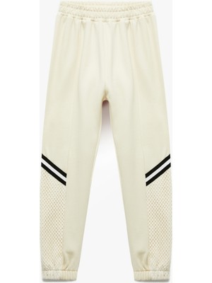 Pamuklu File Detaylı Şardonlu Jogger Eşofman Altı