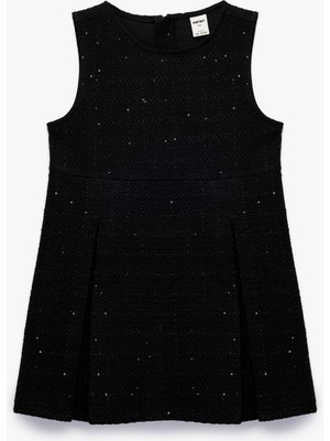 Bisiklet Yaka Kolsuz Jile Elbise