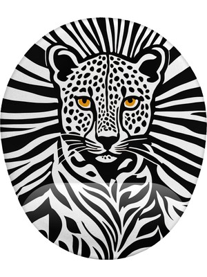 Hamiki Leopar Desenli Bilek Destekli Mouse Pad Ergonomik Kaymaz Taban Mousepad Fare Altlığı