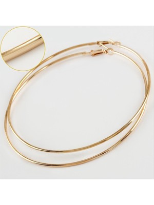 Sepetim Ince Boru Metal Halka Küpe 8-9-10 Cm-10 cm