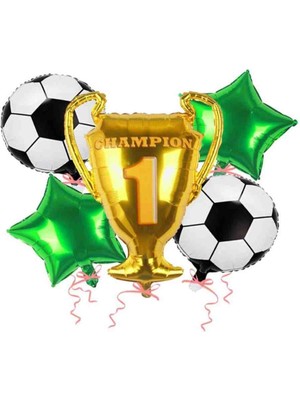 Takım Folyo Balon Futbol ( Kupa) 5'li Set