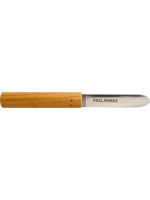 Homvira  🍆🌶️ Doğal Ahşap Bej Saplı Paslanmaz Çelik Patlıcan ve Biber Oyacağı – Ergonomik Tutuşlu, Dayanıklı Sebze Oyma Aparatı | Dolmalık Sebzeler Için Pratik Mutfak Aracı 🍴✨