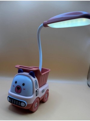 Pembe Kamyon Tasarımlı Masa Lambası, Şık ve Fonksiyonel Aydınlatma