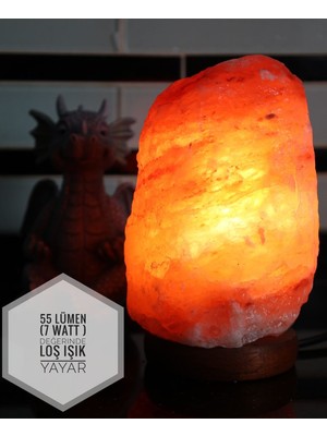 Turuncu Himalaya Tuz Lambası, Doğal Kaya Kristali, Sıcak ve Rahatlatıcı Işık