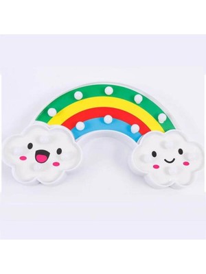 Renkli LED Gökkuşağı Gece Lambası Dekoratif Aydınlatma, Şık ve Sıcak Atmosfer Yaratır