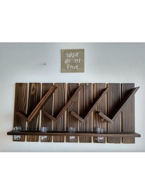 Şık Ahşap Şişe Standı, Dekoratif ve Zarif Tasarım