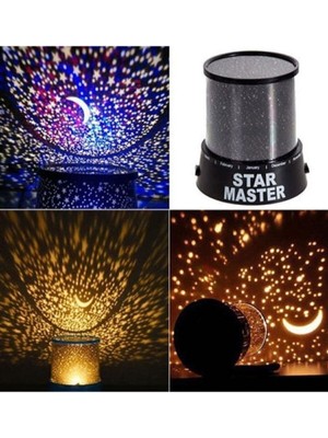 Renkli Yıldızlı Gökyüzü Projeksiyon Gece Lambası, Sıcak ve Renkli Atmosfer Yaratır