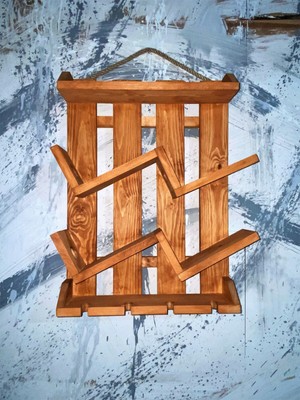 Ahşap Şarap ve Içecek Standı 55X40, Şık ve Kullanışlı Dekoratif Tasarım