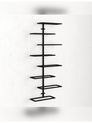 8 Katlı Metal Şarap Rafı Duvara Monte, Şaraplık ile Şaraplarınızı Güzelce Saklayın