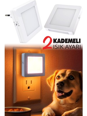 Ayarlanabilir LED Gece Lambası, Sensörlü, Şık ve Enerji Tasarruflu 80X80MM