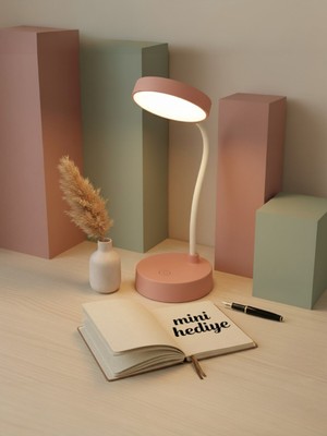 Şarjlı LED Akrobat Masa Lambası 360° Dokunmatik, 3 Renk, Kademeli Çalışma ve Okuma Işığı