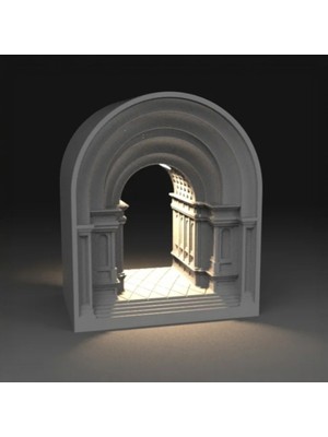 Şık 3D Baskı Pla Kemer Tasarımlı Dekoratif Işık Lambası, 22X18X12 cm