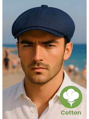 Tezzgelsin Erkek Pamuklu Keten Baretta Şapka