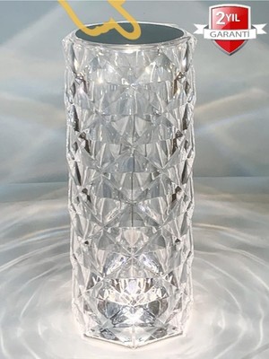 Dokunmatik LED Kristal Gece Lambası, Renk Değiştiren ve Kumandalı, Şık ve Parlak Işık