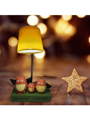 Çok Renkli Baykuş Tasarımlı Masa Lambası, Şık ve Renkli Dekorasyon Için Mükemmel Seçim