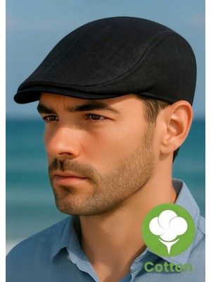 Tezzgelsin Erkek Pamuklı Keten Kasket Şapka