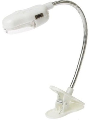 Beyaz Okuma Lambası, Şık ve Kullanışlı, Rahat Okuma Deneyimi Sağlar.