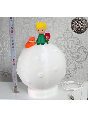 Beyaz Prens LED Gece Lambası, Sıcak ve Rahat Atmosuz, Odaya Şık Dokunuş