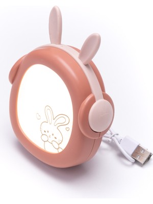 Renk Değiştiren LED Tavşan Gece Lambası, Sevimli ve Kullanışlı Dekoratif Işık.