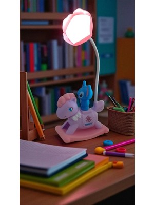 Çok Renkli Fiğürlü Masa Üzeri Gece Lambası, Şık ve Renkli Dekoratif Aydınlatma