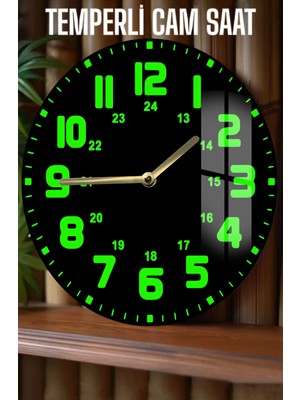 Çok Renkli 3D Tasarımlı Göz Alıcı Temiz Cam Saat, 33 cm