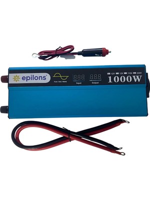 Lisinya 12V 1000W Tam Sinus Inverter (220V Çevirici) - Taşınabilir Güç Kaynağı ( Lisinya )
