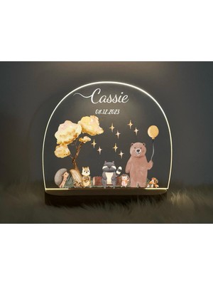Isimli Bebek Çocuk Gece Lambası, Oda Dekor ve Hediye Seçeneği
