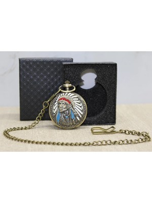 Çok Renkli Kızılderili Köstekli Saat, Özel Kutulu, Şık ve Dikkat Çekici Tasarım