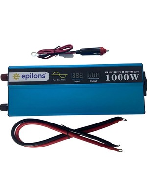 Lisinya 12V 1000W Tam Sinus Inverter 220V Çevirici Taşınabilir Güç Kaynağı ( Lisinya )