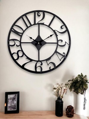 Rakamlı Metal Duvar Saati, 40 Cm, Çok Renkli, Modern ve Şık Tasarım