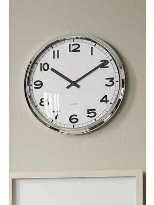 32CM Paslanmaz Çelik Duvar Saati, Sessiz Çalışma, Şık ve Dayanıklı Tasarım