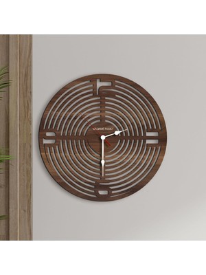 Kişiye Özel Renkli 45CM Ahşap Duvar Saati, Dekoratif ve Şık Tasarım