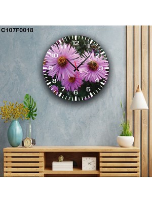 Renkli Mdf Ahşap Duvar Saati 50 Cm, Şık ve Modern Dekorasyon Ögesi