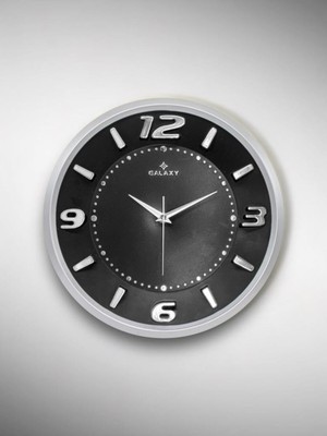 Şık 30 cm Gri Klasik Duvar Saati, Sade ve Zarif Tasarım