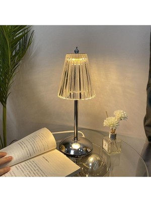 Kristal Elmas Masa Lambası, Kumandalı, Akrilik Led, Romantik ve Şık Gece Lambası