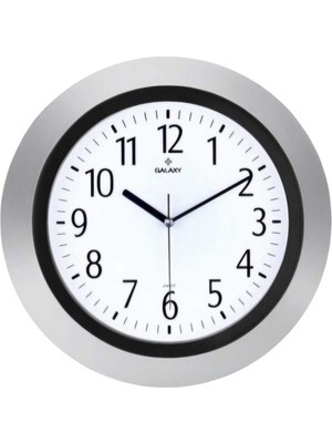 Gri Akrilik 30 cm Duvar Saati, Şık ve Modern Tasarım.