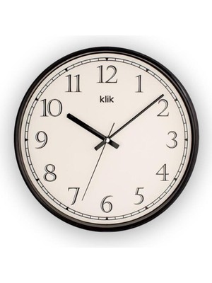 Sessiz Mekanizmalı 30 cm Siyah Duvar Saati, Şık ve Modern Tasarım