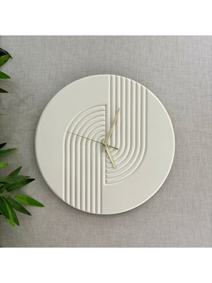 El Yapımı Bohem ve Skandinav Tarzı Şık Duvar Saati, Doğal ve Modern Tasarım