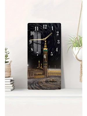 30X60 cm Renkli Cam Tablo Saat, Hd Uv Baskı, Güzel Gökyüzü Manzarası