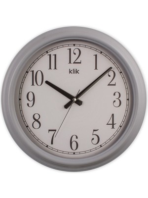 Şık Gri Klasik Duvar Saati, Modern ve Zarif Tasarım ile Evinizde Şıklık Sağlar