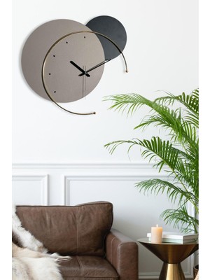 Siyah Metal Duvar Saati, Sessiz Mekanizma, Dekoratif ve Şık Tasarım