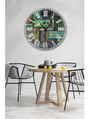 Retro Tarzda 40X40CM Metal Duvar Saati, Şık ve Modern Tasarım.